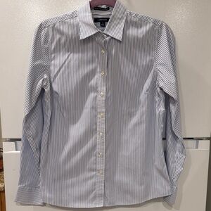 Lands' End Striped Button Down Shirt 8